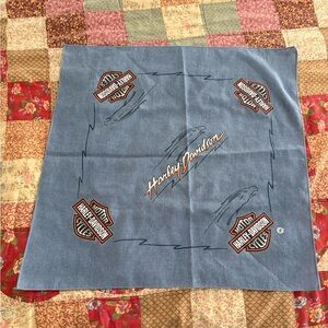 Harley-Davidson Blue and Orange Logo Bandana